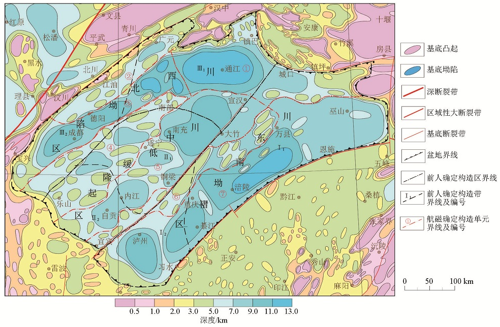 四川盆地的磁场特征及地质意义
