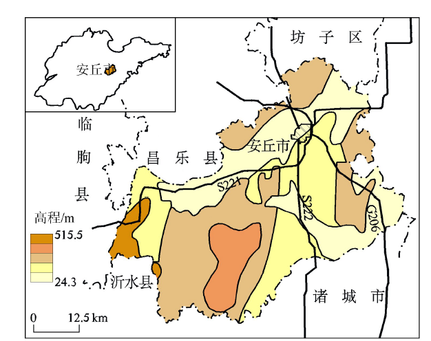 安丘市镇区分布地图图片